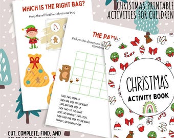 christmas activity book for children, children, activity book, christmas activity, printable games for children, Christmas, children pages