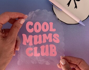 Cool mums club suncatcher | handmade rainbow window cling | funky mum gift | rainbow-making colourful home decor | fun window decoration