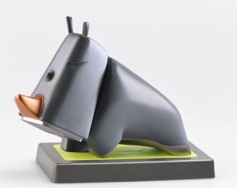 Martillo de rinoceronte gris con juego de accesorios de primera calidad / Regalo de agradecimiento único / Regalo especial / Mentor de gratitud / Elegante obsequio de agradecimiento
