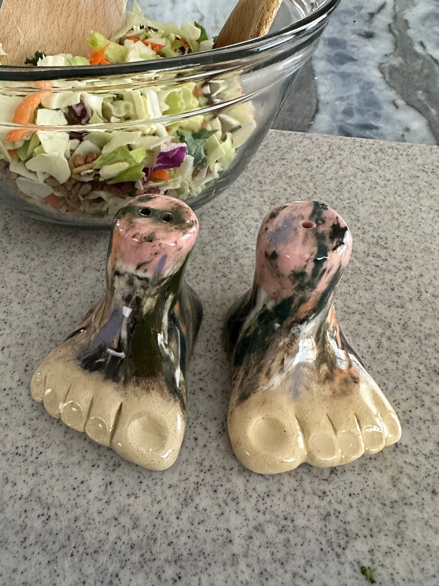 Whimsical Salt & Pepper Feet--handmade, Totally Unique! - Etsy