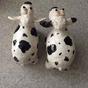 Cow Salt & Pepper Shakers-Ceramic, Handmade image 6