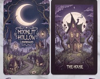 Moonlit Hollow - Lenormand - 36-kartowa talia kart Lenormand, w której każdy symbol ma swoją historię