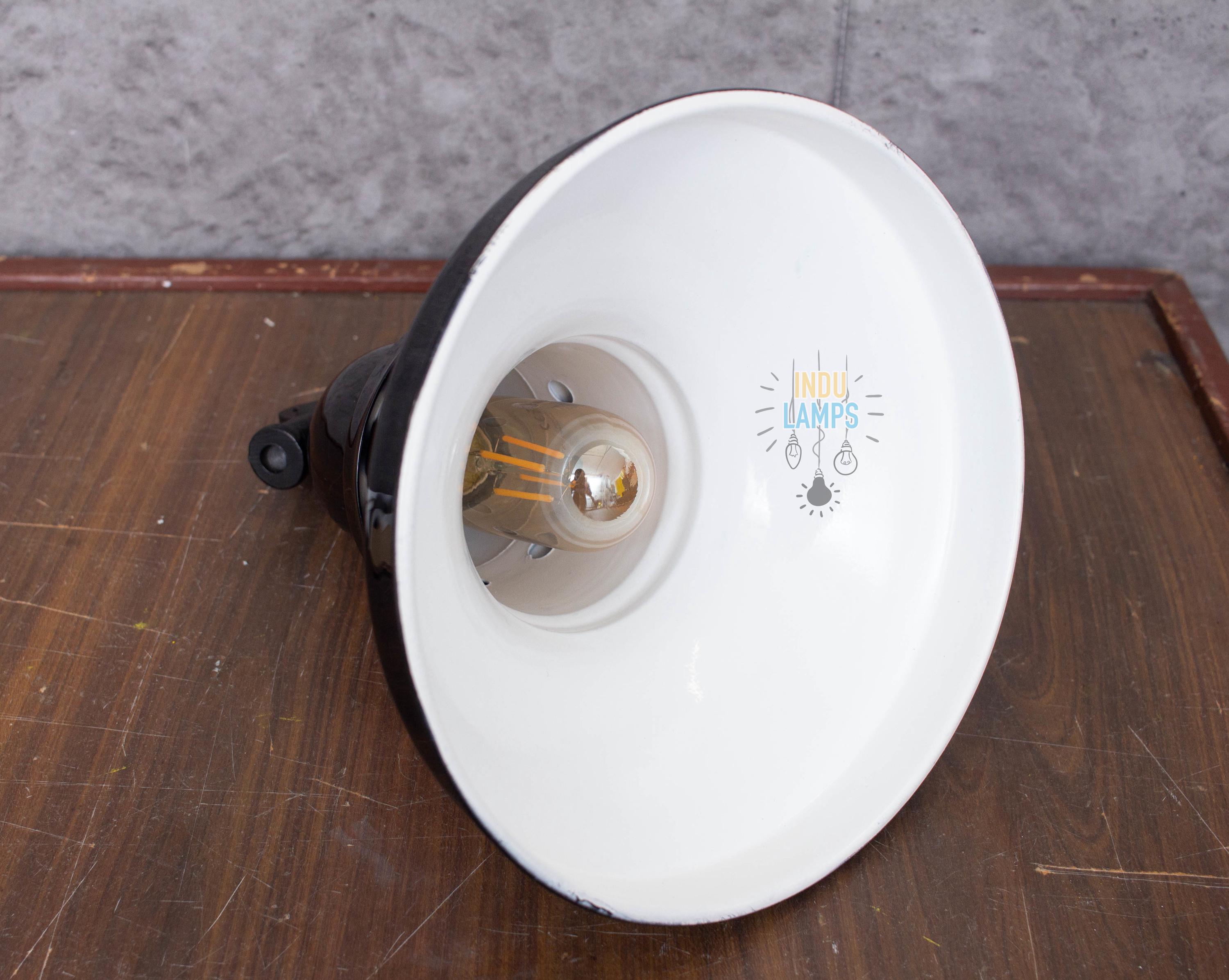 Paralume In Smalto | Fabbrica Industriale 36 Cm, Nero - Foto 9