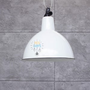 Factory Industrial Lamp 27cm Enamel Lamp Enamel White
