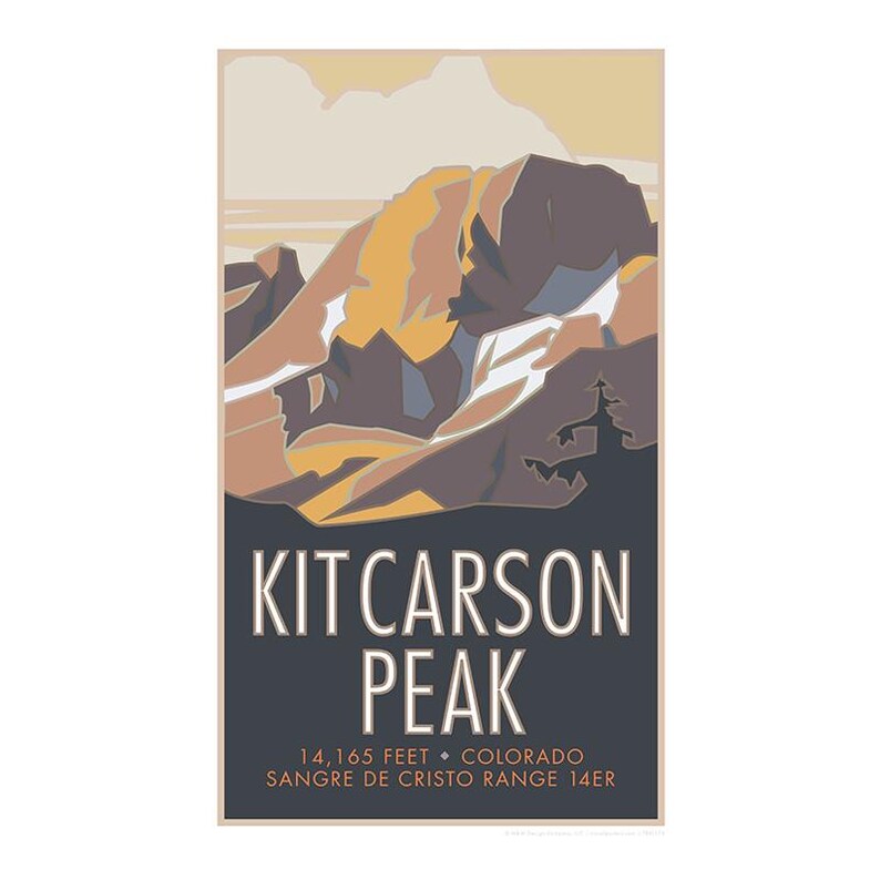 Kit Carson Peak, Colorado - Colorado 14er - Poster - Etsy