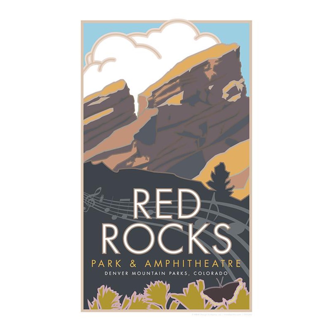 Red Rocks Colorado Welcome Sign Red Rocks, Colorado - Poster - Etsy