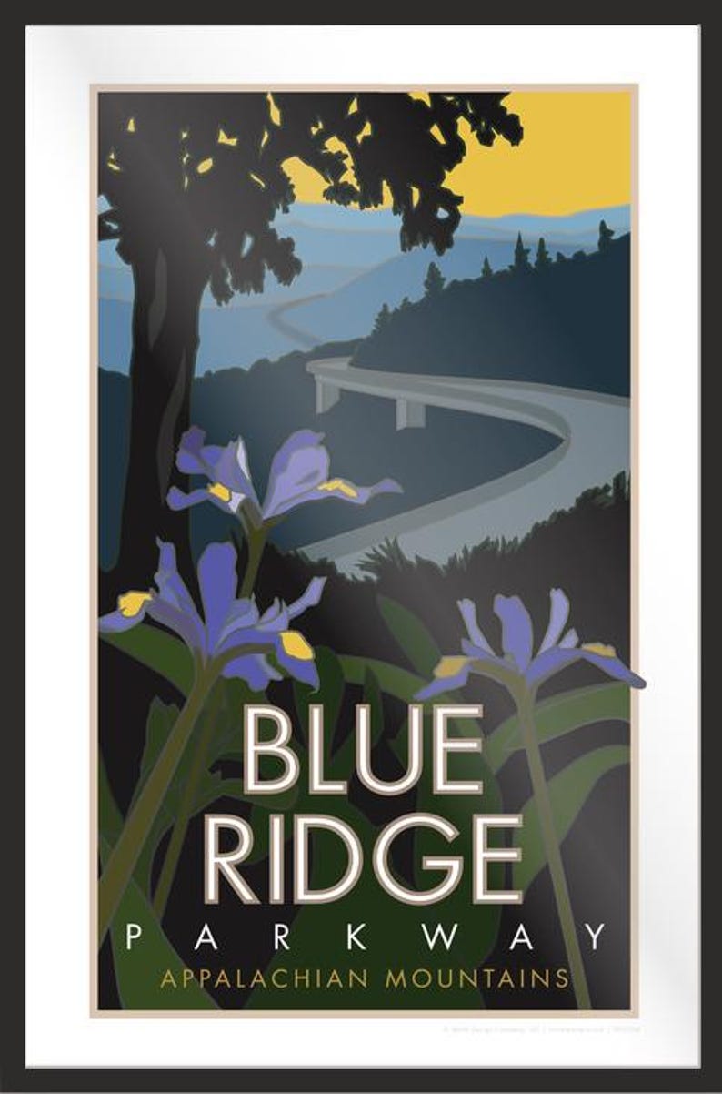 Blue Ridge Parkway - Poster - Etsy