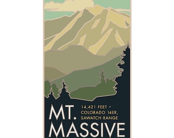 Mt. Massive, Colorado - Colorado 14er - Poster