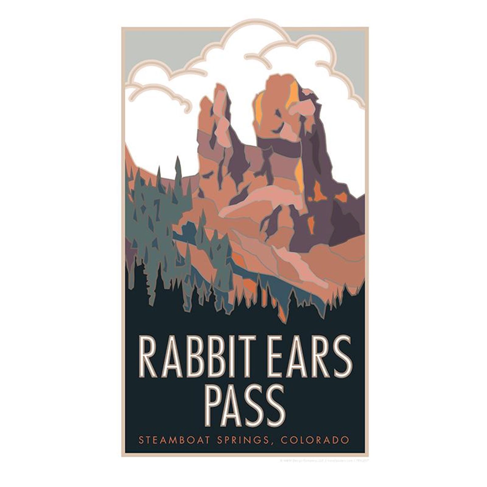 Rabbit Ears Pass, Colorado - Poster - Etsy