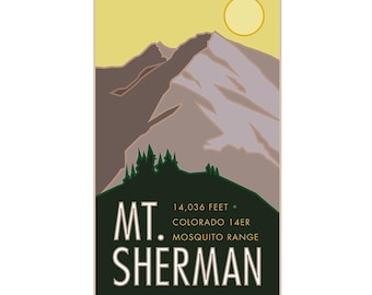 Mt. Sherman, Colorado - Colorado 14er - poster