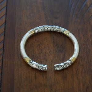 999 Fine Silver Bangle: Hand-Carved Miao Hmong Design