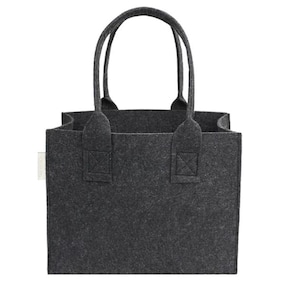 SILUK Filztasche Einkaufstasche Tasche Filz Shopper 35 x 20 x 28 cm Anthrazit