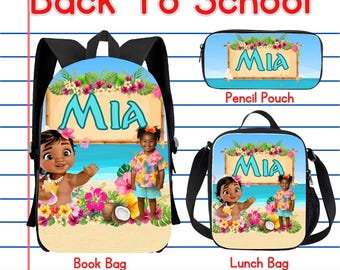 Editable Moana Backpack Digital Template
