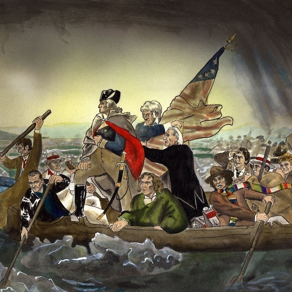 Whos Crossing the Delaware print- Doctor Who