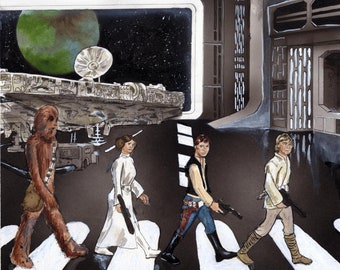 Star Wars, impression Abbey Road - Beatles