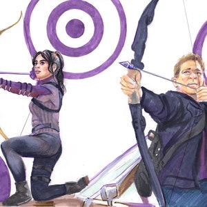 Hawkeye Kate Bishop and Clint Barton Print