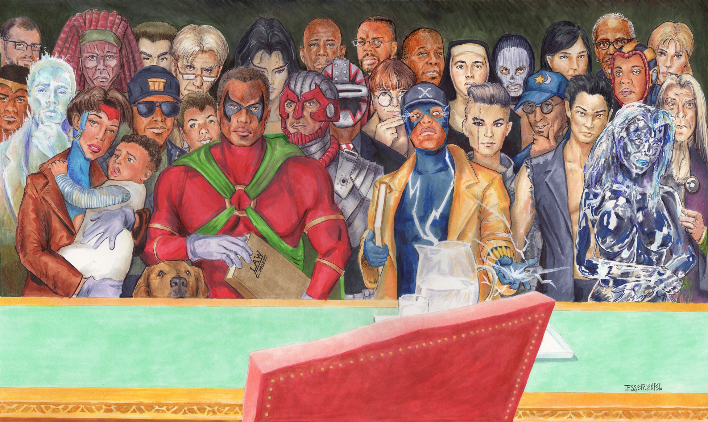 Meilenstein Comics Kunstdruck (Norman Rockwell Tribute)