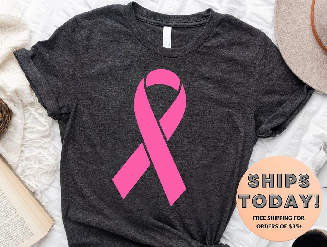 Breast Cancer Ribbon Shirt, Cancer Awareness T-shirt, Pink Ribbon Shirt ...
