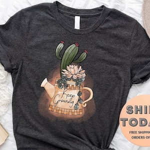 Cactus Plants Shirt, Botanical Shirt, Cute Cactus T-shirt, Gardening T-Shirt, Cactus T-Shirt, Not a Hugger Shirt, Keep Growing Shirt