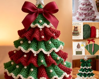 DIY Crochet Christmas Tree Kit,Crochet Christmas Tree,DIY Holiday Decorations, Festive Gifts,Beginner Friendly Amigurumi Decor,Crochet Kit