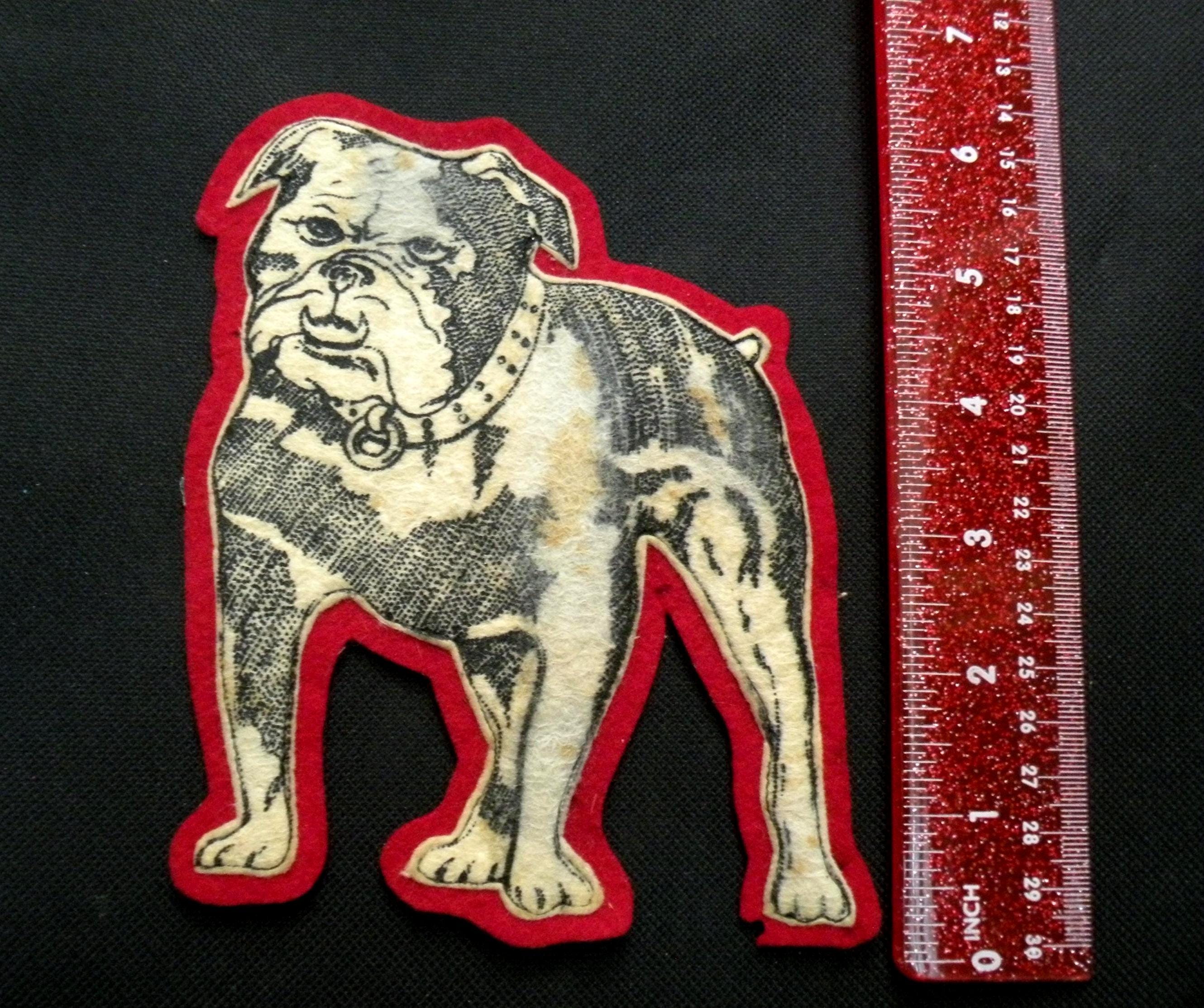 Bulldog – Toppa Ricamata Con Testa Di Cane – Ferro Stiro – Patch Cucito Su Vestiti, Giacca, Cappello, Zaino – 8,4 X 7,6 Cm - 2
