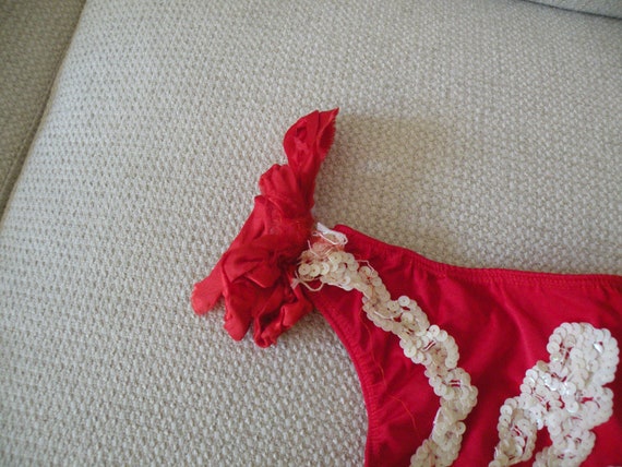 Girls dress-up costume, red dance costume, vintag… - image 7