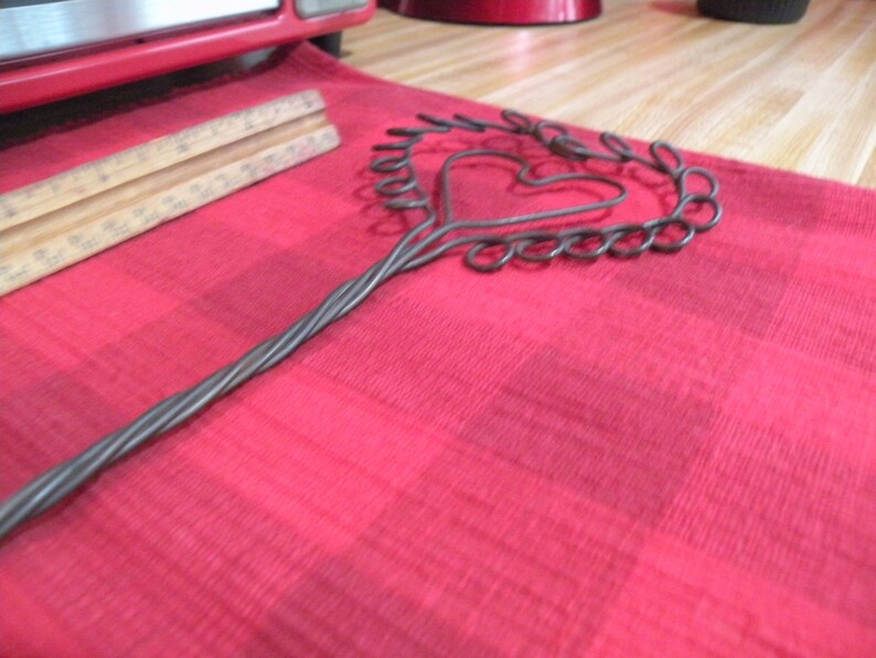 Antique Vintage Heart Rug Beater With Wooden Handle Etsy