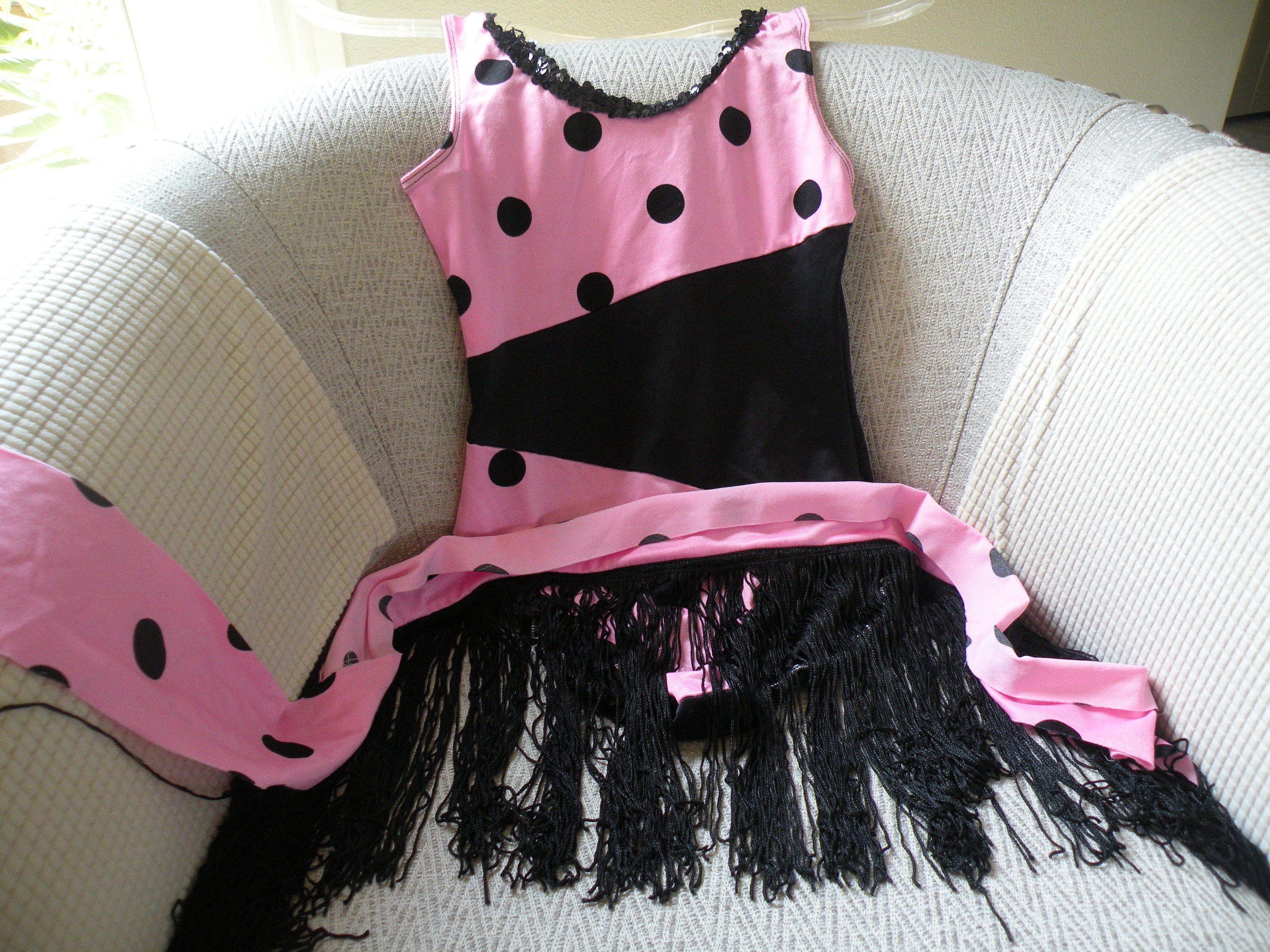 Pink Black Polka Dot Dress - Etsy