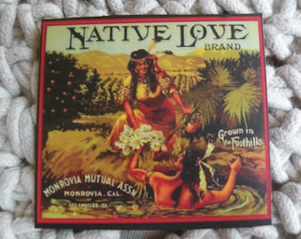 Original Vintage Citrus Crate Label 1930s Scarce Old Mission