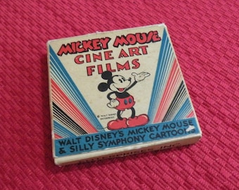 Mickey Mouse Cine Art Films Silly Symphony Cartoon, Vintage Collectible Walt Disney Movie 8 MM Film Reel for Disney Film Collectors