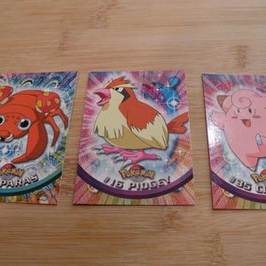 3 Topps Pokmon Cards, Pidgey #15, Clefairy #35, Paras #46-blue Logo First Edition Trading Card Game From 1999 - Etsy 3 Topps Pokmon Cards, Pidgey #15, Clefairy #35, Paras #46-blue Logo First Edition Trading Card Game From 1999 - Etsy