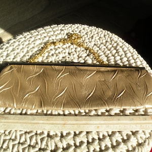美品　JESSICA MCCLINTOCK  パーティバッグ ビーズ　ゴールド 美品 JESSICA MCCLINTOCK パーティバッグ ビーズ ゴールド