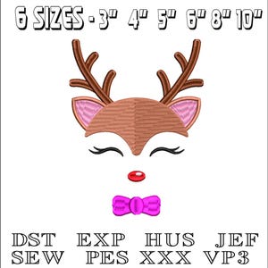 Children's baby reindeer - Machine Embroidery Design - DST, PES, VP3 & More - Instant Download