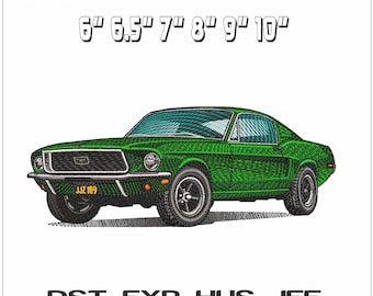 Klassisches 60er Jahre Muskel Car Stickdatei für Maschinen | Sofortiger Download PES DST VP3