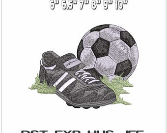 Fußballschuh Stickdatei Fußball | Maschinenstickdatei (PES DST VP3)