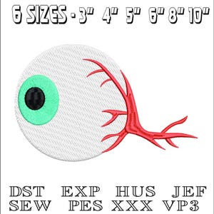An Eyeball - Machine Embroidery Design - DST, PES, VP3 & More - Instant Download