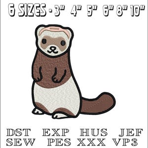 Upright Otter - Machine Embroidery Design - DST, PES, VP3 & More - Instant Download