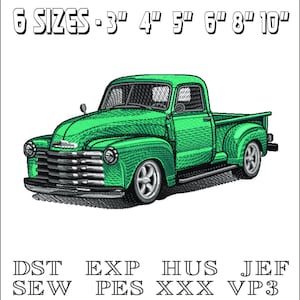 グリーントラック - 機械刺繍デザイン - DST、PES、VP3など - 即時ダウンロード