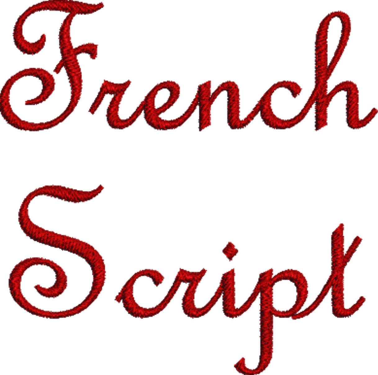 Everlasting French Script French Script Font (no Bx Format) Embroidery Design (instant Download ...