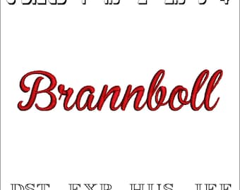 Brannboll-typsnitt (inget Bx-format) Broderifil: Maskinbroderidesign (direkt nedladdning)