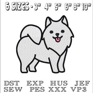 Siberian Husky - Machine Embroidery Design - DST, PES, VP3 & More - Instant Download