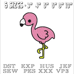 Flamingo - Machine Embroidery Design - DST, PES, VP3 & More - Instant Download
