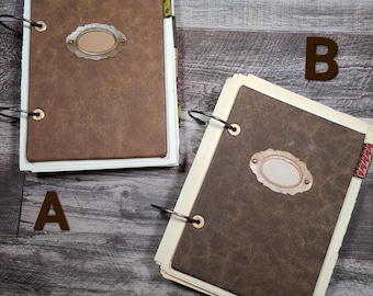 Dark Academia Vegan Leather Junk Journal: Vintage Book Pages