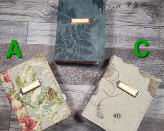 Handmade Mini Junk Journal: Fabric Cover, Tea Dyed Pages, Ephemera