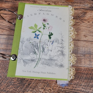 Ring Bound Artist Journal Watercolor Paper Handmade Journal Repurposed Book Cover Sketch Drawing Painting Collage