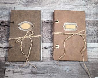 Dark Academia Vegan Leather Journal: Ring Bound Sketchbook