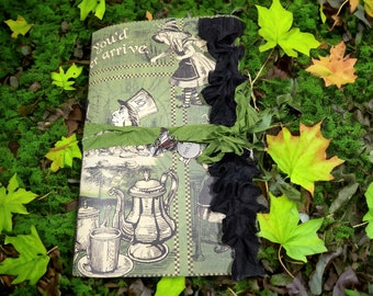 Halloween in Wonderland Alice In Wonderland Queen of Hearts Junk Journal Style Handmade Journal Keepsake Journal