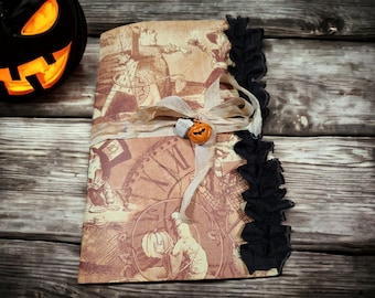 Halloween in Wonderland Alice In Wonderland Queen of Hearts Junk Journal Style Handmade Journal Keepsake Journal