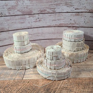 Tea Dyed Paper Ruffle Set: Decorative Stitch Junk Journal Embellishments