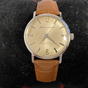 Vintage 1960s Jacques Monnat Watch – Swiss Hand-Wound ST 1686